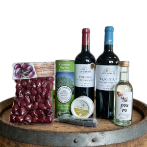 Greek Gift Box Premium Wine and Gourmet Set Olympia Land
